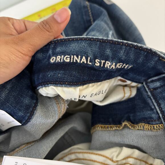 American Eagle Mens Original Straight Jeans size 29/32 Rigid Dark Wash NWT - Picture 12 of 12